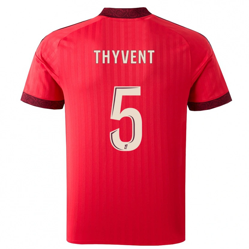 Danxen Women Estéban Thyvent #5 Burgundy Red White Away Jersey 2026/27 T-Shirt