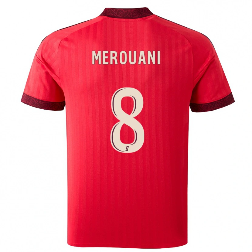 Danxen Women Djibril Merouani #8 Burgundy Red White Away Jersey 2026/27 T-Shirt