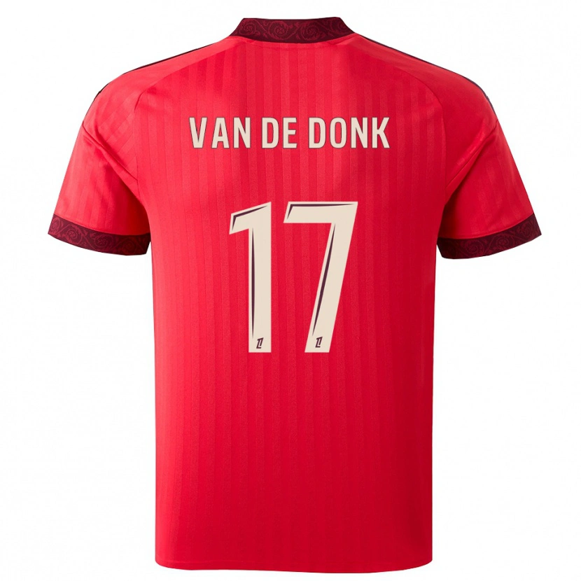 Danxen Women Danielle Van De Donk #17 Burgundy Red White Away Jersey 2026/27 T-Shirt