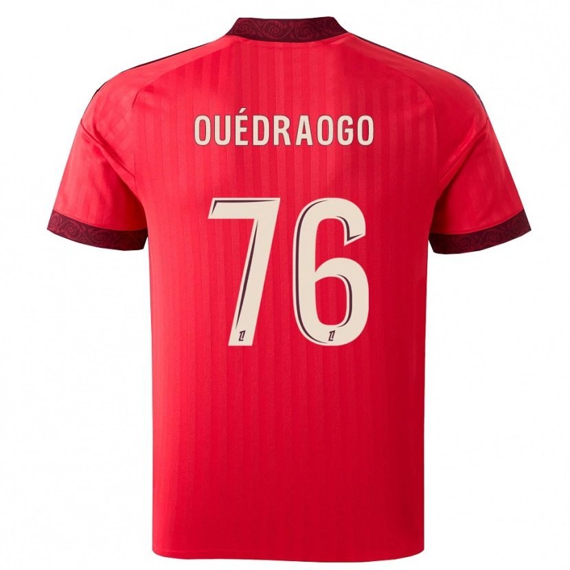 Danxen Women Mohamed Ouédraogo #76 Burgundy Red White Away Jersey 2026/27 T-Shirt