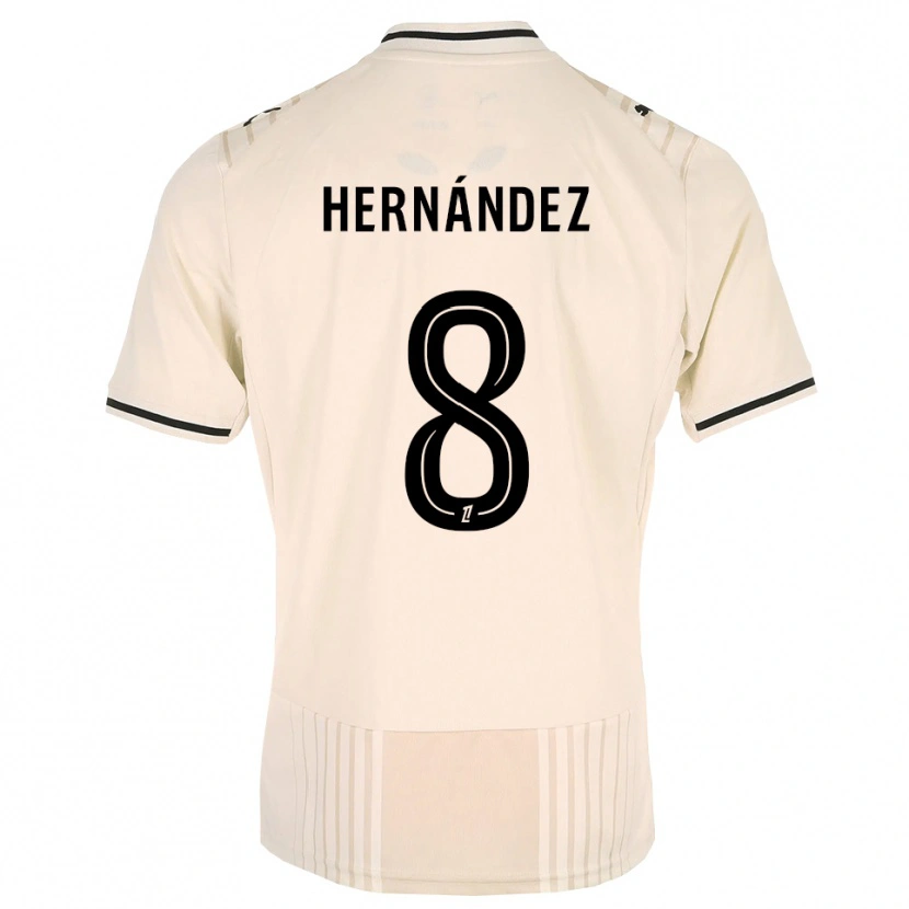 Danxen Women Pablo Hernandez #8 Oldlace Black Antiquewhite Away Jersey 2026/27 T-Shirt