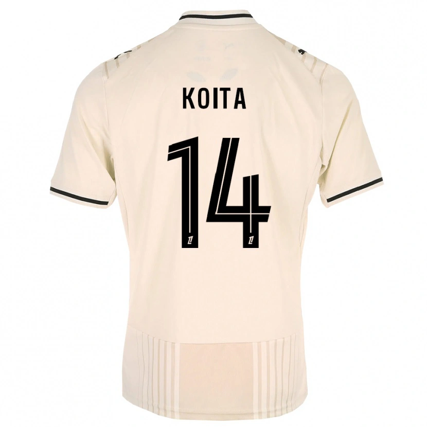 Danxen Women Mahamadou Koita #14 Oldlace Black Antiquewhite Away Jersey 2026/27 T-Shirt