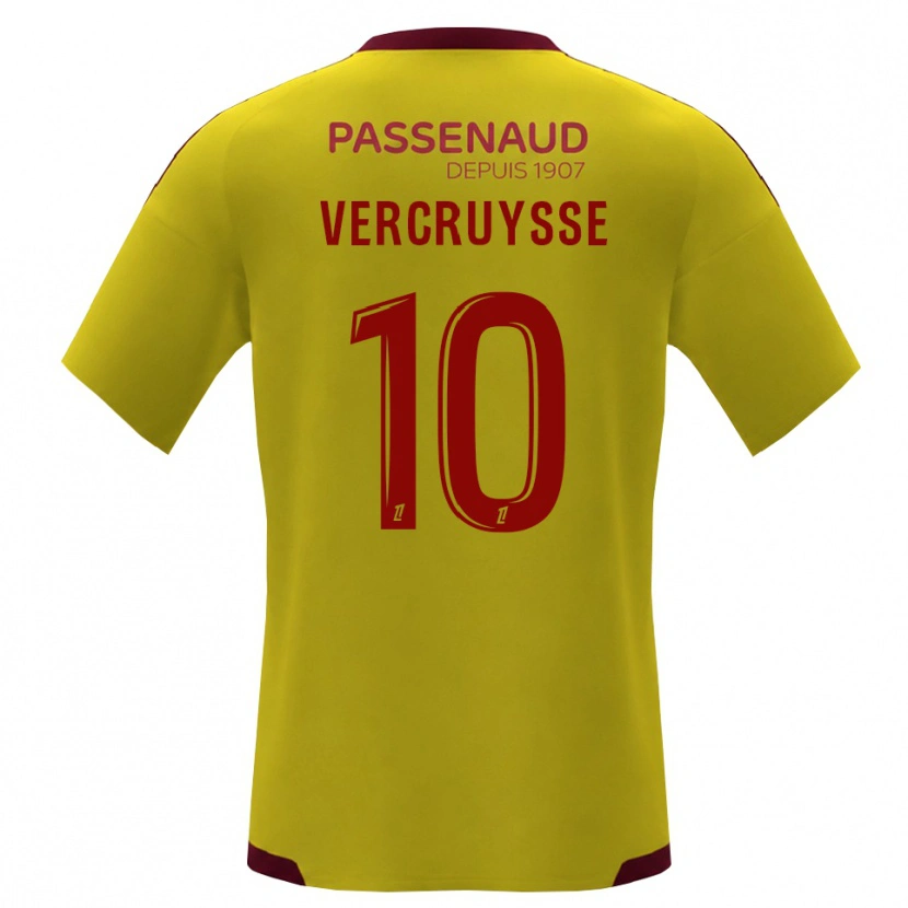 Danxen Women Jean Vercruysse #10 Yellow Red Green Away Jersey 2026/27 T-Shirt