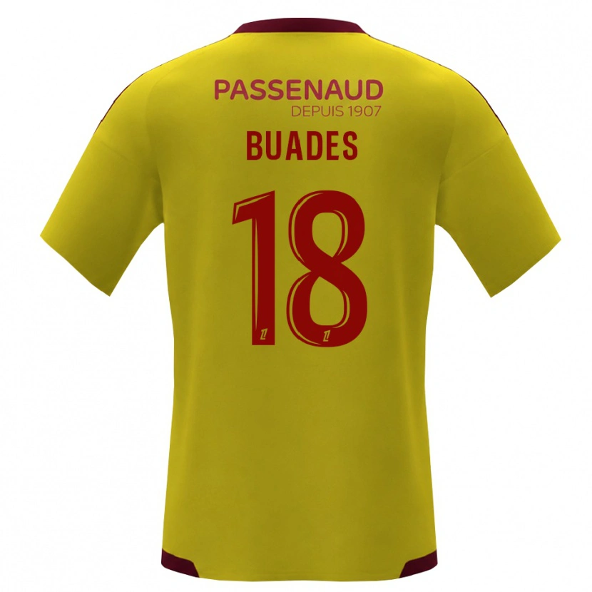 Danxen Women Lucas Buades #18 Yellow Red Green Away Jersey 2026/27 T-Shirt
