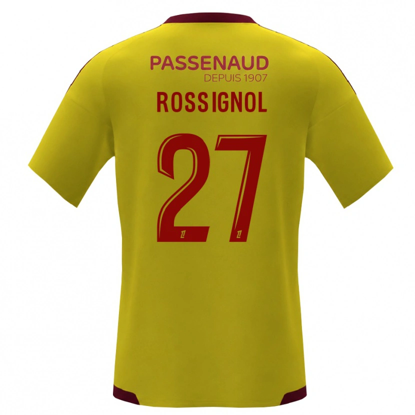 Danxen Women Martin Rossignol #27 Yellow Red Green Away Jersey 2026/27 T-Shirt