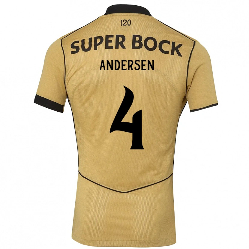 Danxen Women Silas Andersen #4 Goldenrod Black Away Jersey 2026/27 T-Shirt