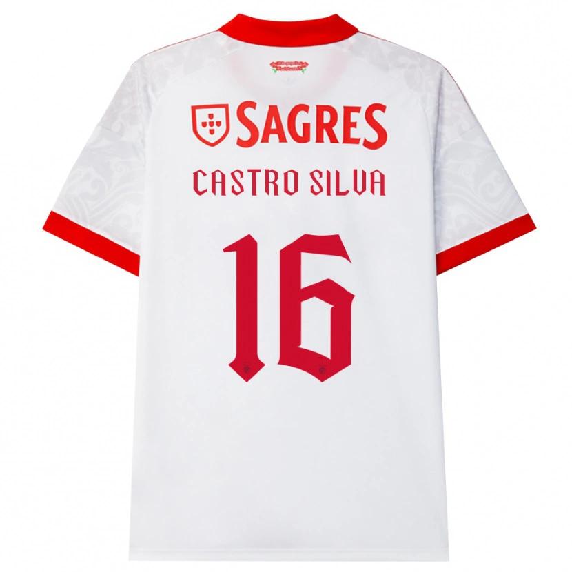 Danxen Women Guilherme Castro #16 White Red Yellow Away Jersey 2026/27 T-Shirt