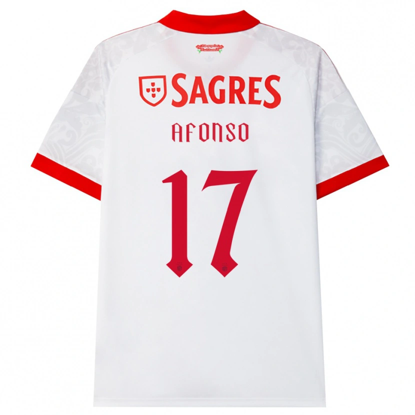 Danxen Women João Afonso #17 White Red Yellow Away Jersey 2026/27 T-Shirt