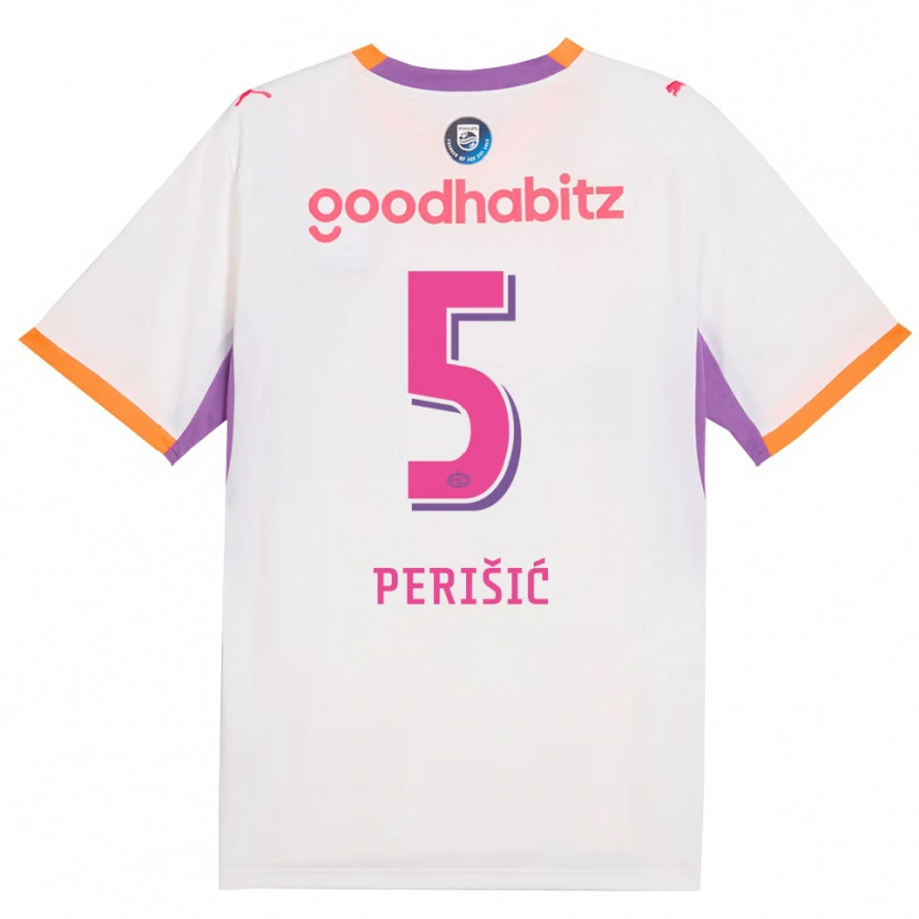 Danxen Women Ivan Perišić #5 White Purple Orange Away Jersey 2026/27 T-Shirt