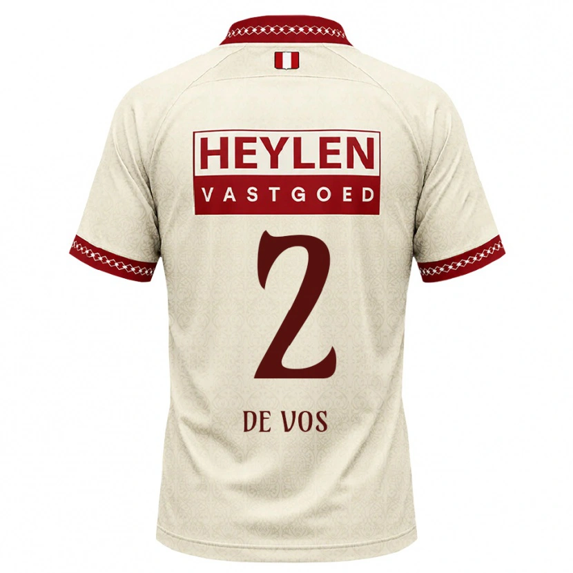 Danxen Women Lucas De Vos #2 Beige Red Away Jersey 2026/27 T-Shirt