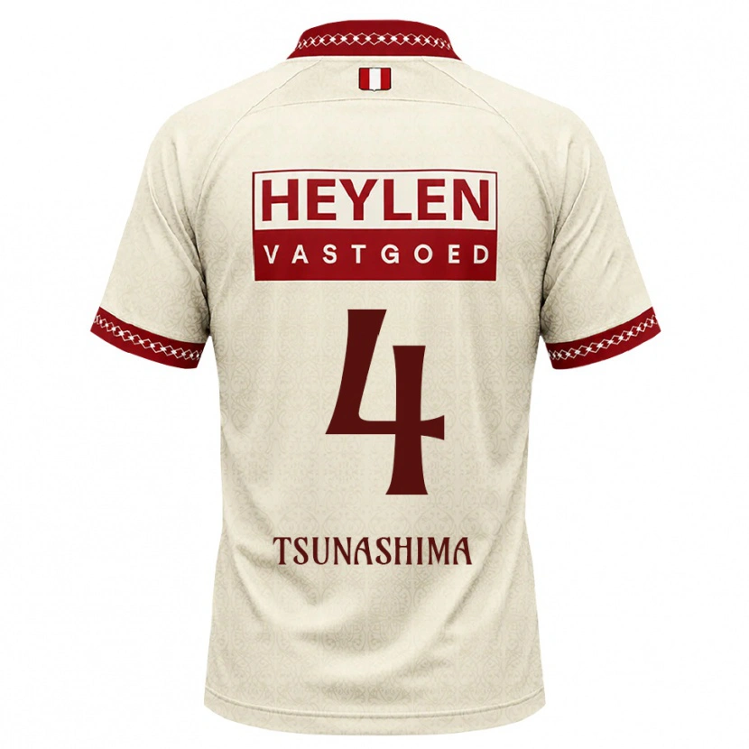 Danxen Women Yuto Tsunashima #4 Beige Red Away Jersey 2026/27 T-Shirt