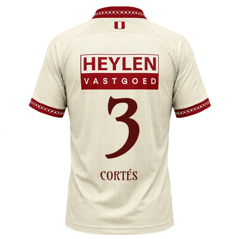 Danxen Women Álvaro Cortés #3 Beige Red Away Jersey 2026/27 T-Shirt