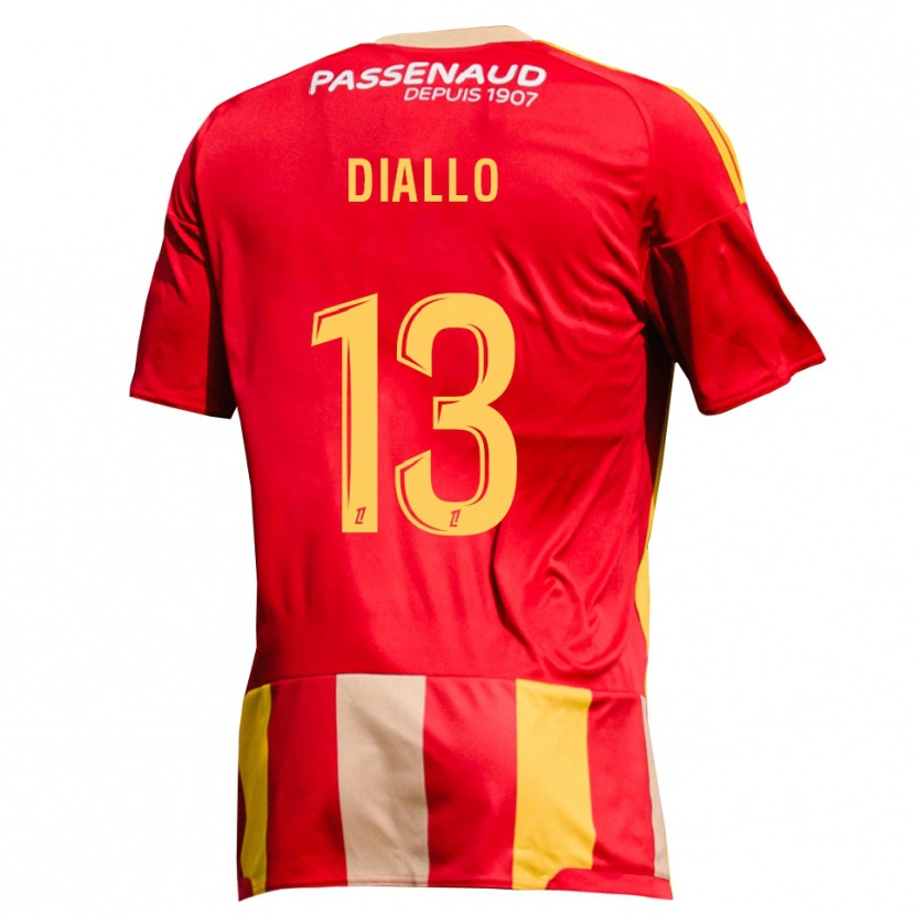 Danxen Women Habib Diallo #13 Red Yellow Green Home Jersey 2026/27 T-Shirt