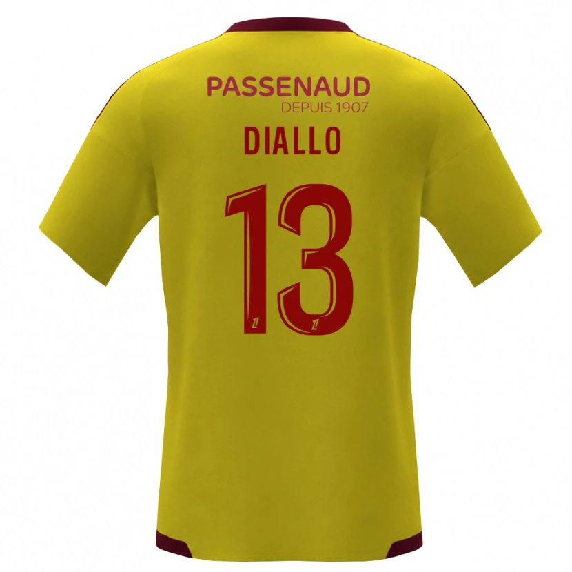 Danxen Women Habib Diallo #13 Yellow Red Green Away Jersey 2026/27 T-Shirt
