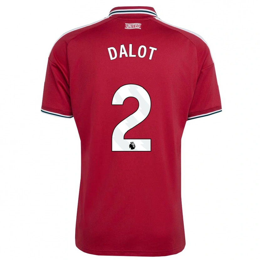 Danxen Kid Diogo Dalot #2 Red Yellow White Home Jersey 2026/27 T-Shirt