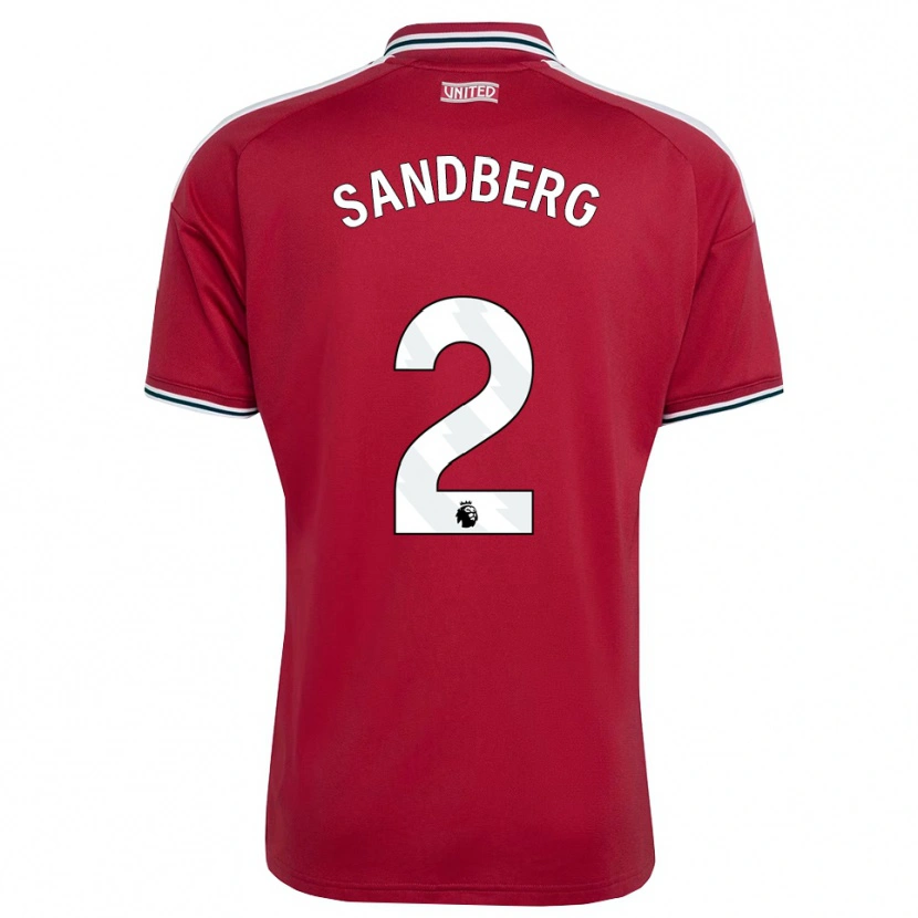Danxen Kid Anna Sandberg #2 Red Yellow White Home Jersey 2026/27 T-Shirt