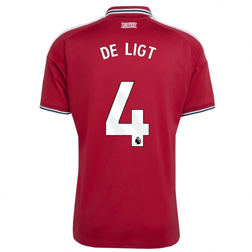 Danxen Kid Matthijs De Ligt #4 Red Yellow White Home Jersey 2026/27 T-Shirt