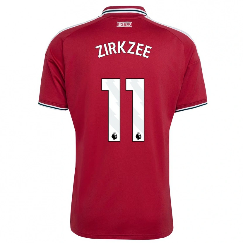 Danxen Kid Joshua Zirkzee #11 Red Yellow White Home Jersey 2026/27 T-Shirt