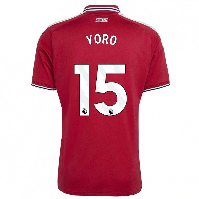Danxen Kid Leny Yoro #15 Red Yellow White Home Jersey 2026/27 T-Shirt