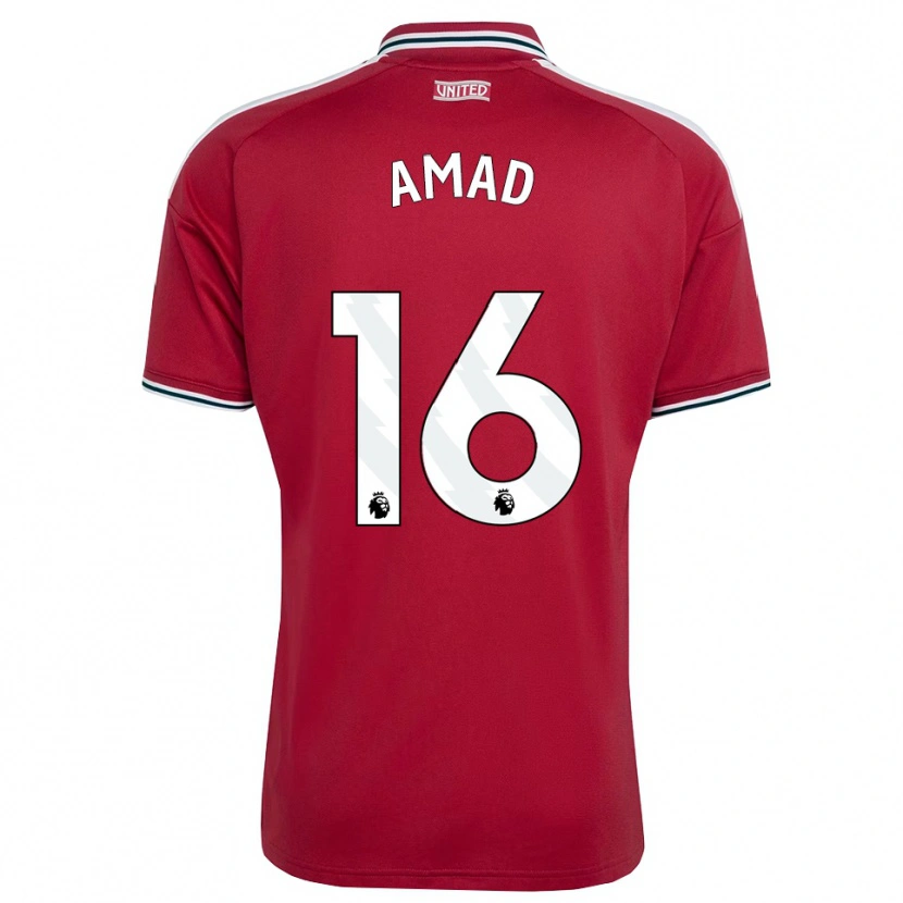 Danxen Kid Amad Diallo #16 Red Yellow White Home Jersey 2026/27 T-Shirt