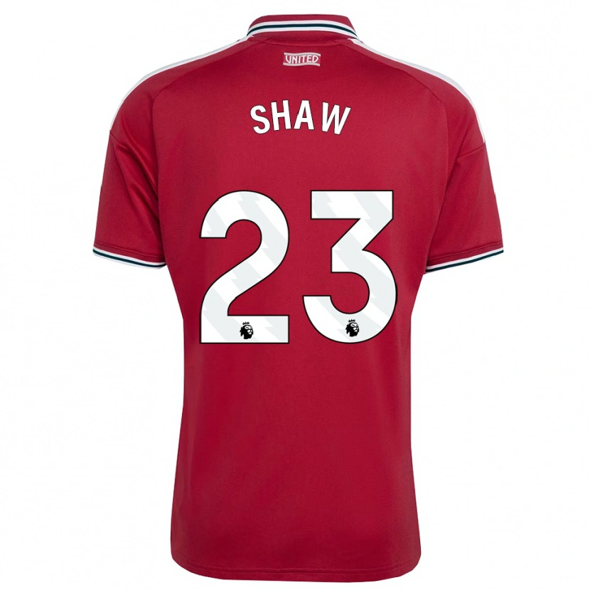 Danxen Kid Luke Shaw #23 Red Yellow White Home Jersey 2026/27 T-Shirt