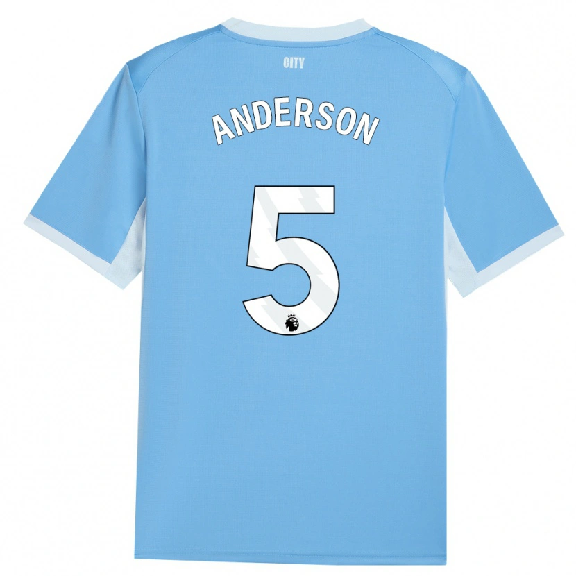 Danxen Kid Elliot Anderson #5 Light Sky Blue White Home Jersey 2026/27 T-Shirt