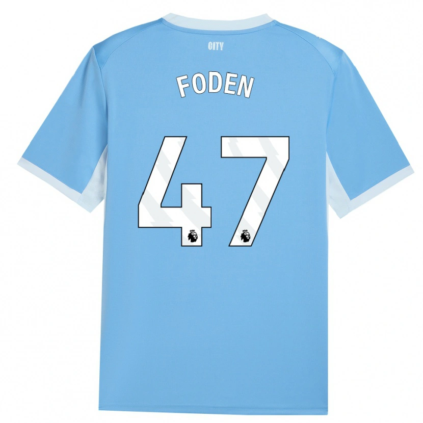Danxen Kid Phil Foden #47 Light Sky Blue White Home Jersey 2026/27 T-Shirt