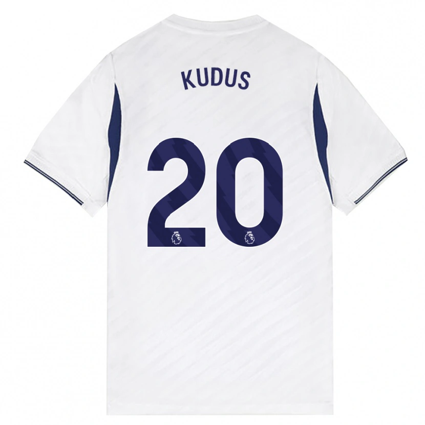 Danxen Kid Mohammed Kudus #20 White Red Purple Home Jersey 2026/27 T-Shirt