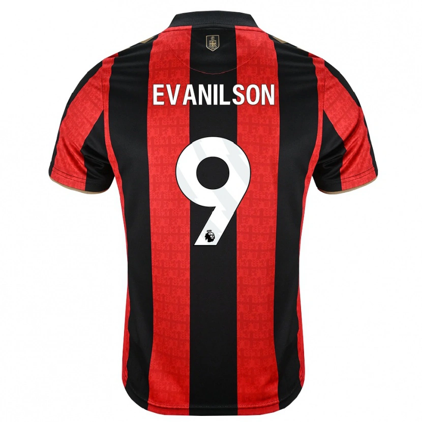 Danxen Kid Francisco Evanilson De Lima Barbosa #9 Goldenrod Red Black Home Jersey 2026/27 T-Shirt