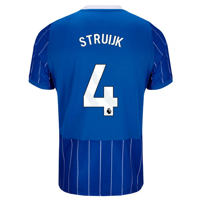 Danxen Kid Pascal Struijk #4 Medium Blue White Home Jersey 2026/27 T-Shirt