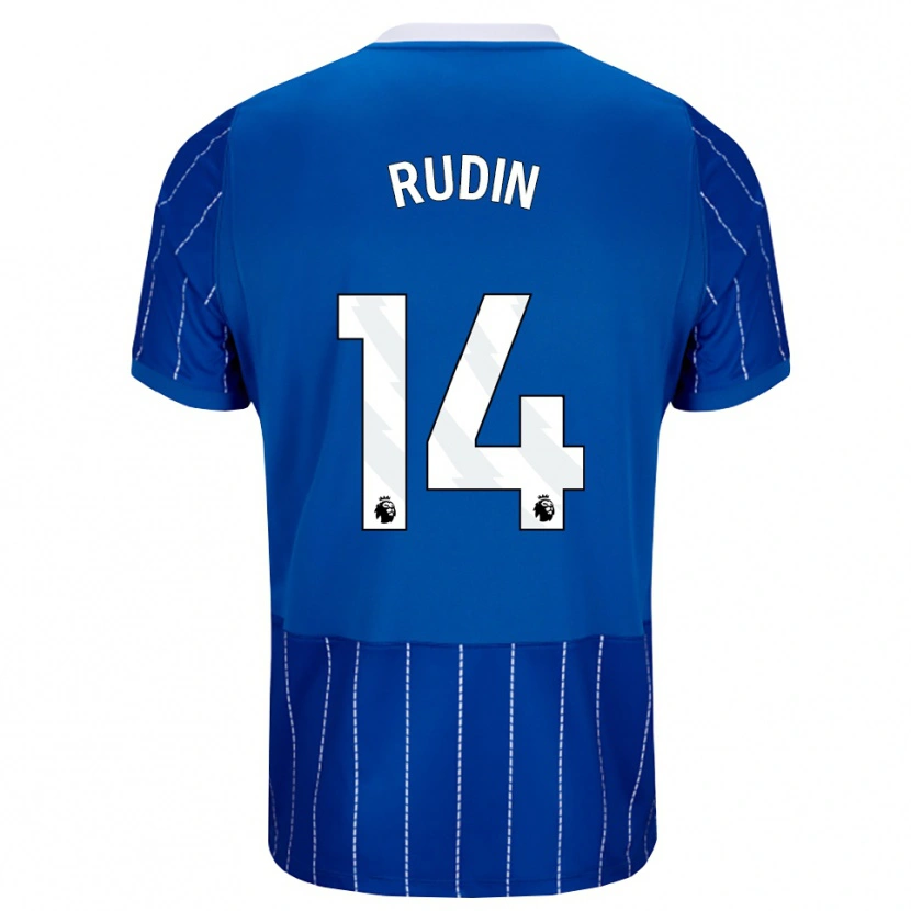 Danxen Kid Daniel Rudin #14 Medium Blue White Home Jersey 2026/27 T-Shirt