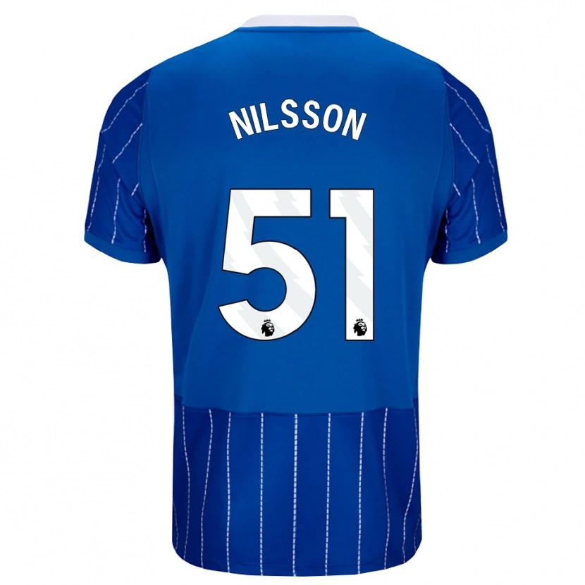 Danxen Kid Casper Nilsson #51 Medium Blue White Home Jersey 2026/27 T-Shirt