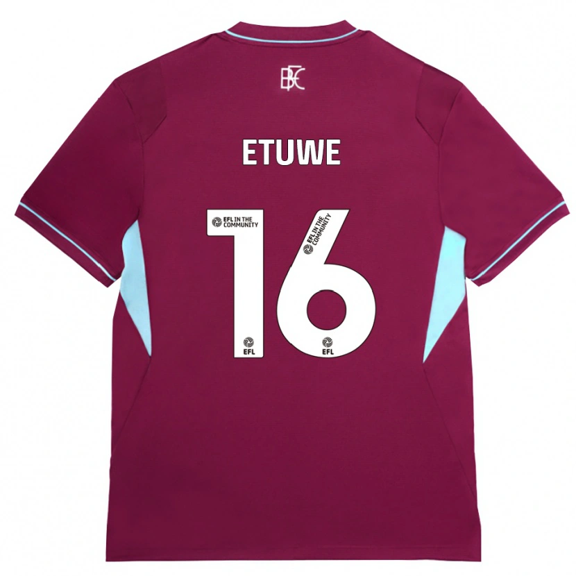 Danxen Kid Isaac Etuwe #16 Burgundy Green Home Jersey 2026/27 T-Shirt