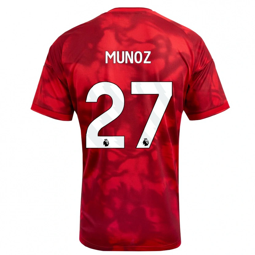 Danxen Kid Daniel Muñoz #27 Crimson White Home Jersey 2026/27 T-Shirt