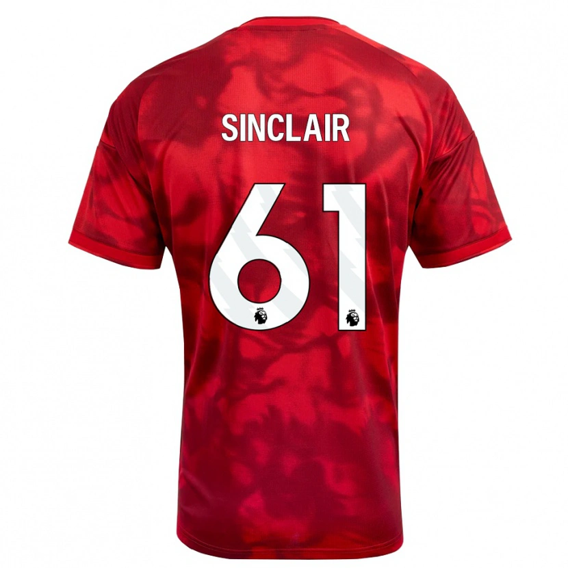 Danxen Kid Jimmy Sinclair #61 Crimson White Home Jersey 2026/27 T-Shirt