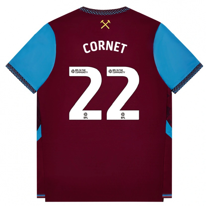 Danxen Kid Maxwel Cornet #22 Burgundy Cornflower Blue Home Jersey 2026/27 T-Shirt