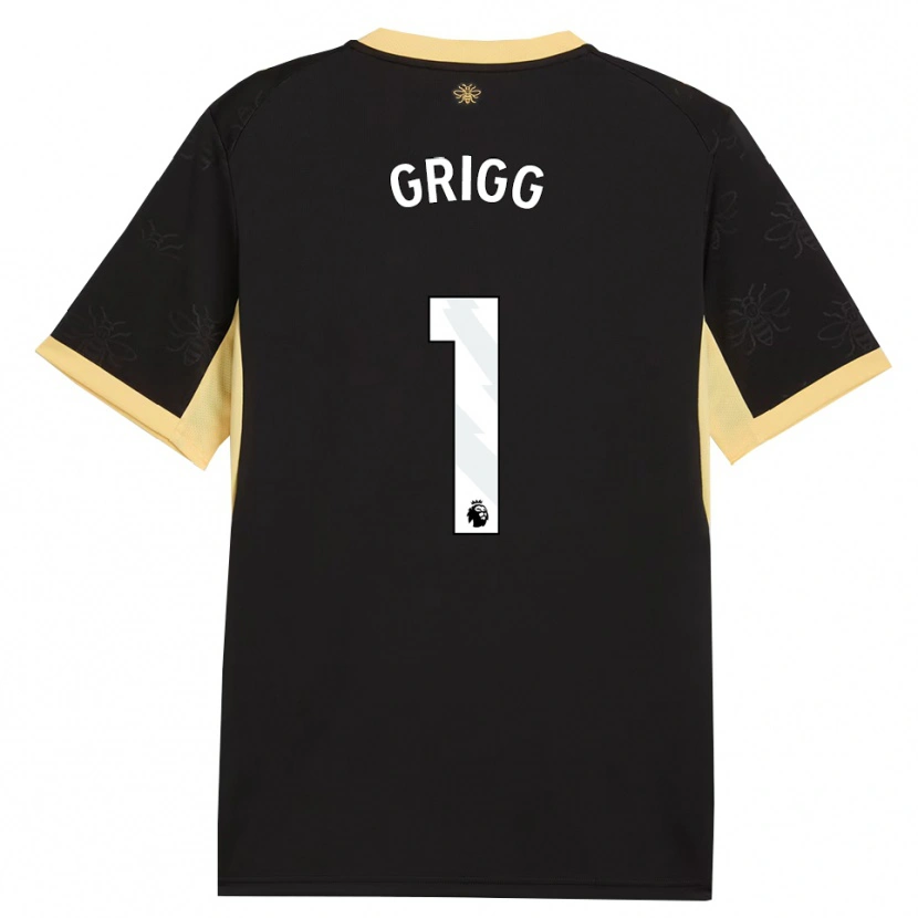 Danxen Kid Finley Grigg #1 Black Yellow Away Jersey 2026/27 T-Shirt