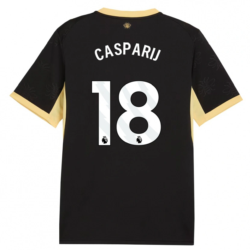 Danxen Kid Kerstin Casparij #18 Black Yellow Away Jersey 2026/27 T-Shirt