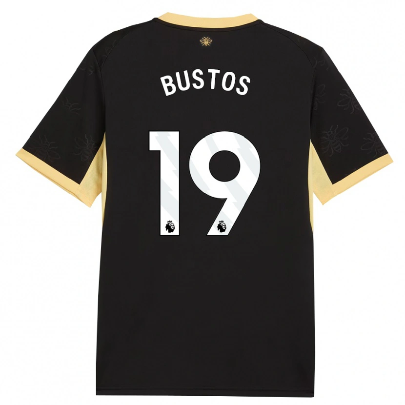 Danxen Kid Nahuel Bustos #19 Black Yellow Away Jersey 2026/27 T-Shirt