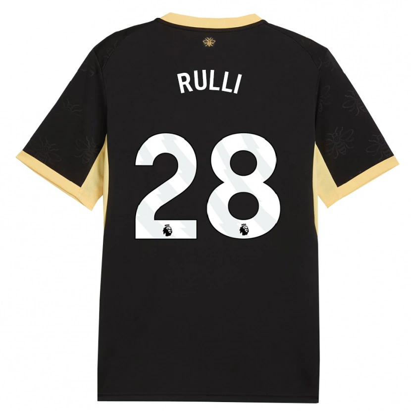 Danxen Kid Gerónimo Rulli #28 Black Yellow Away Jersey 2026/27 T-Shirt