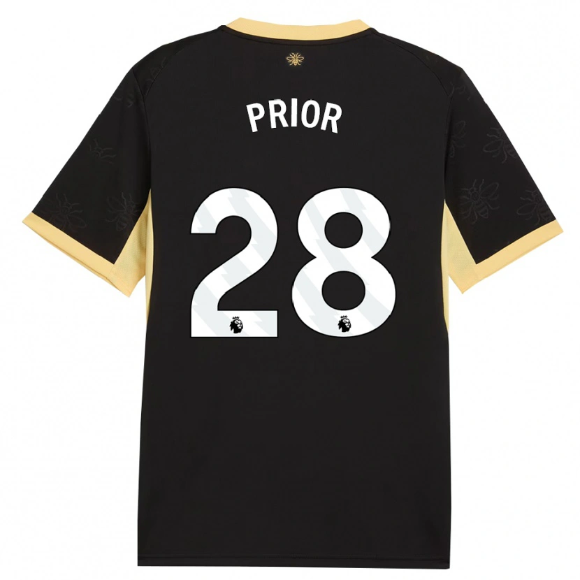 Danxen Kid Gracie Prior #28 Black Yellow Away Jersey 2026/27 T-Shirt