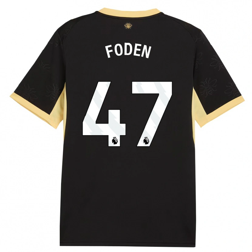 Danxen Kid Phil Foden #47 Black Yellow Away Jersey 2026/27 T-Shirt