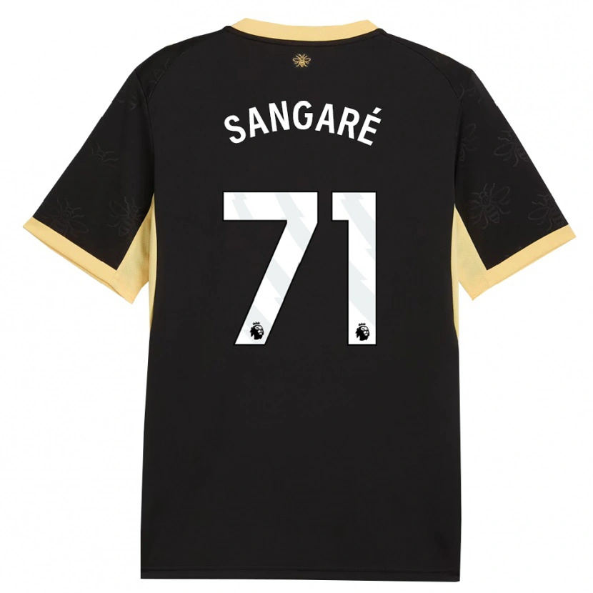 Danxen Kid Mahamadou Sangaré #71 Black Yellow Away Jersey 2026/27 T-Shirt