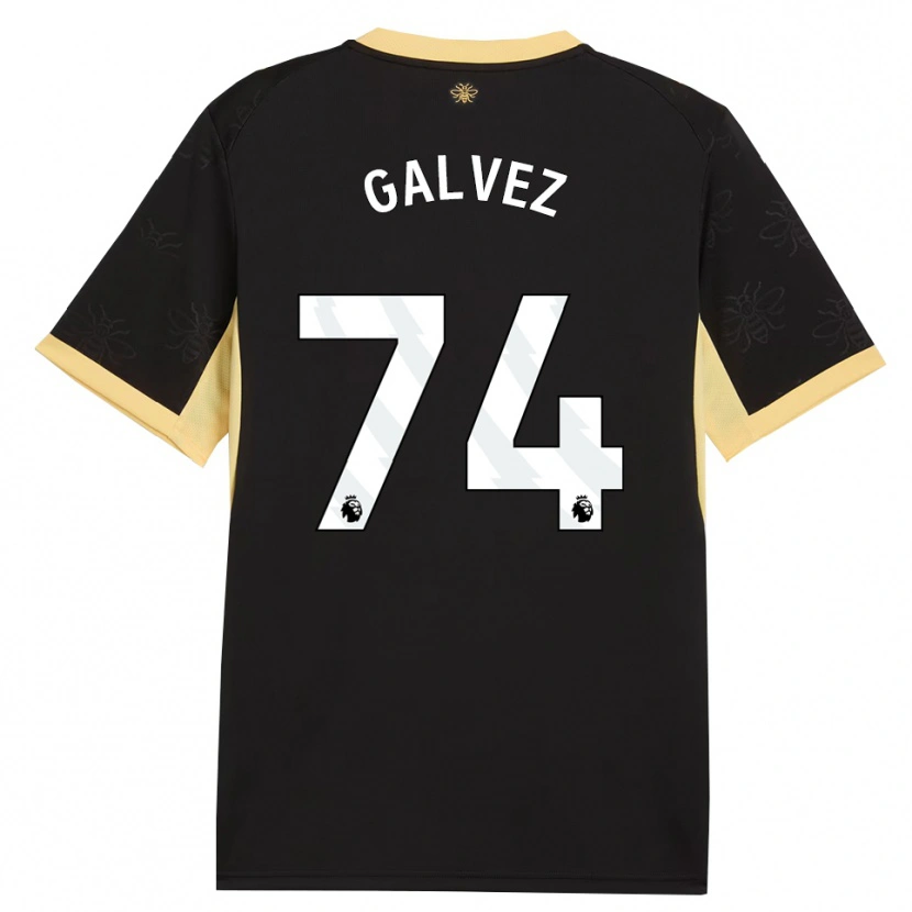 Danxen Kid Tomas Galvez #74 Black Yellow Away Jersey 2026/27 T-Shirt