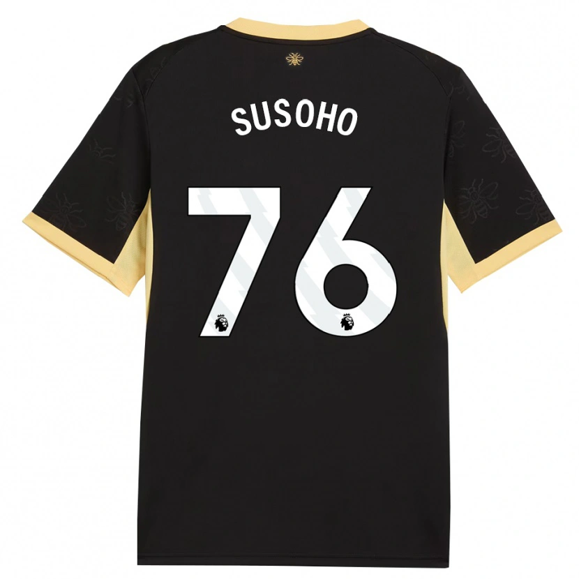 Danxen Kid Mahamadou Susoho #76 Black Yellow Away Jersey 2026/27 T-Shirt