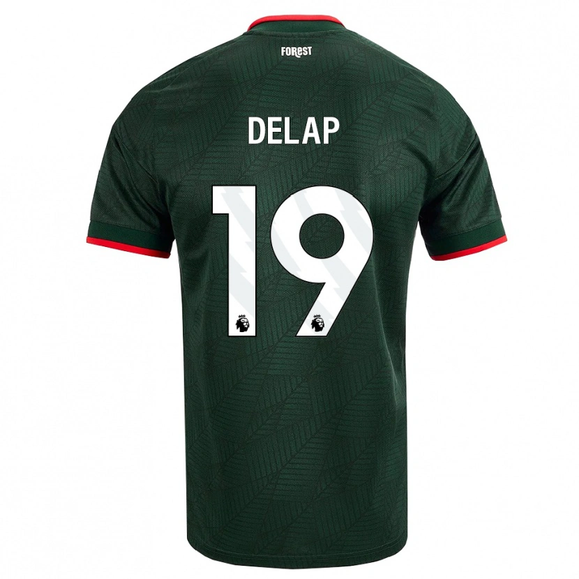 Danxen Kid Liam Delap #19 Dark Green Red Away Jersey 2026/27 T-Shirt