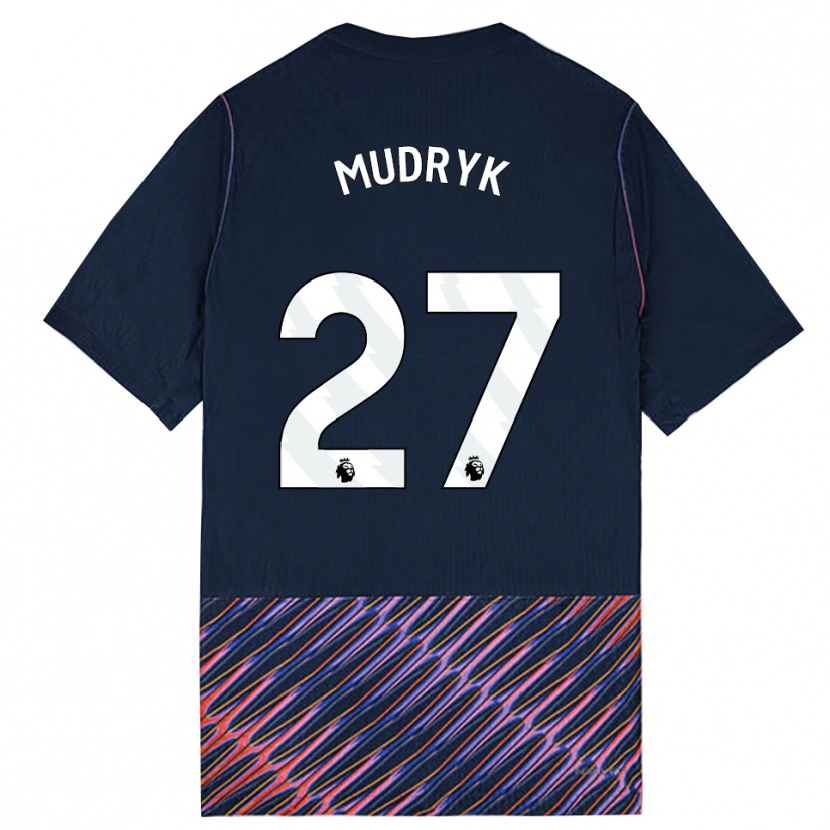 Danxen Kid Mykhaylo Mudryk #27 Royal Blue White Away Jersey 2026/27 T-Shirt
