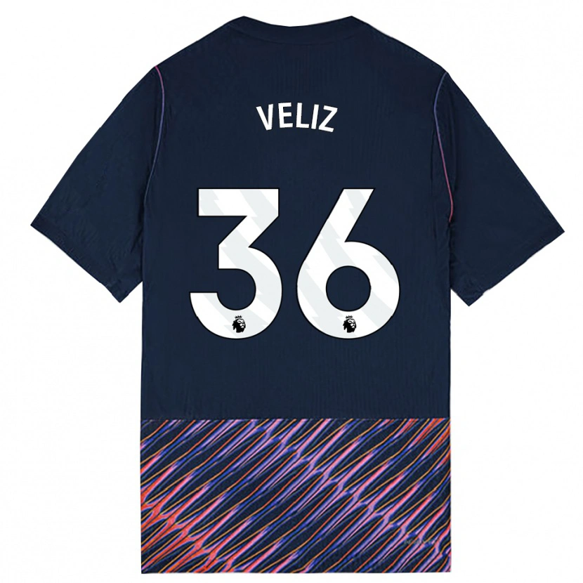 Danxen Kid Alejo Véliz #36 Royal Blue White Away Jersey 2026/27 T-Shirt