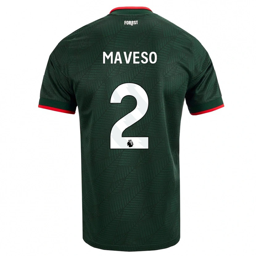 Danxen Kid Jaydon Maveso #2 Dark Green Red Away Jersey 2026/27 T-Shirt