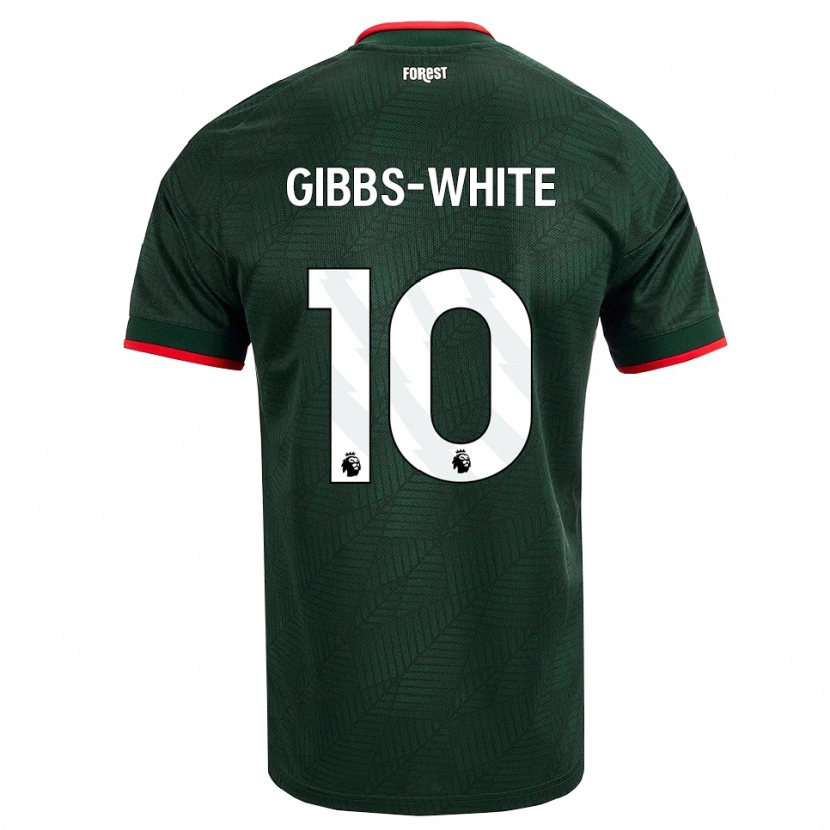 Danxen Kid Morgan Gibbs-White #10 Dark Green Red Away Jersey 2026/27 T-Shirt